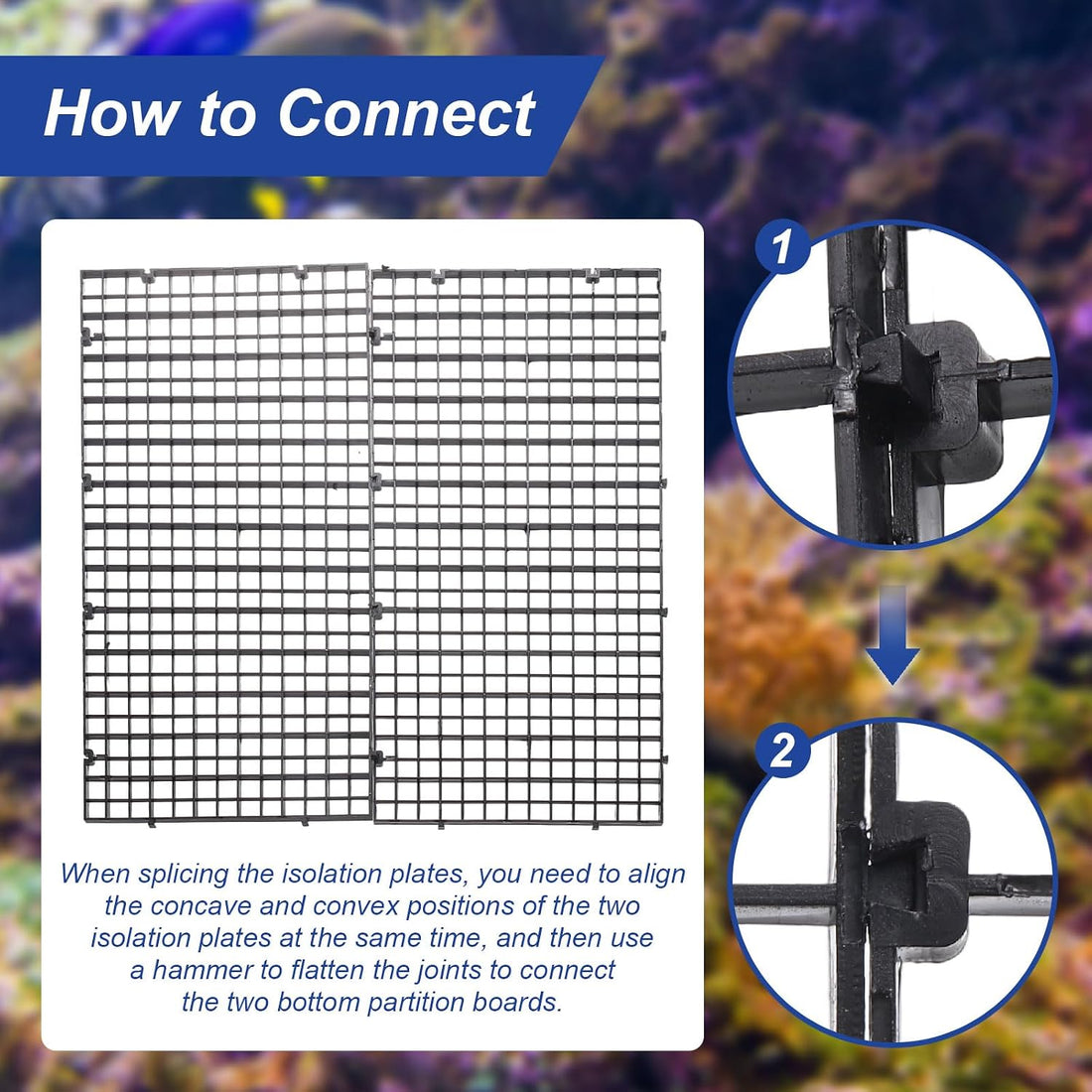 uxcell 4pcs Aquarium Fish Tank Divider 12x6 Crate Light Diffuser