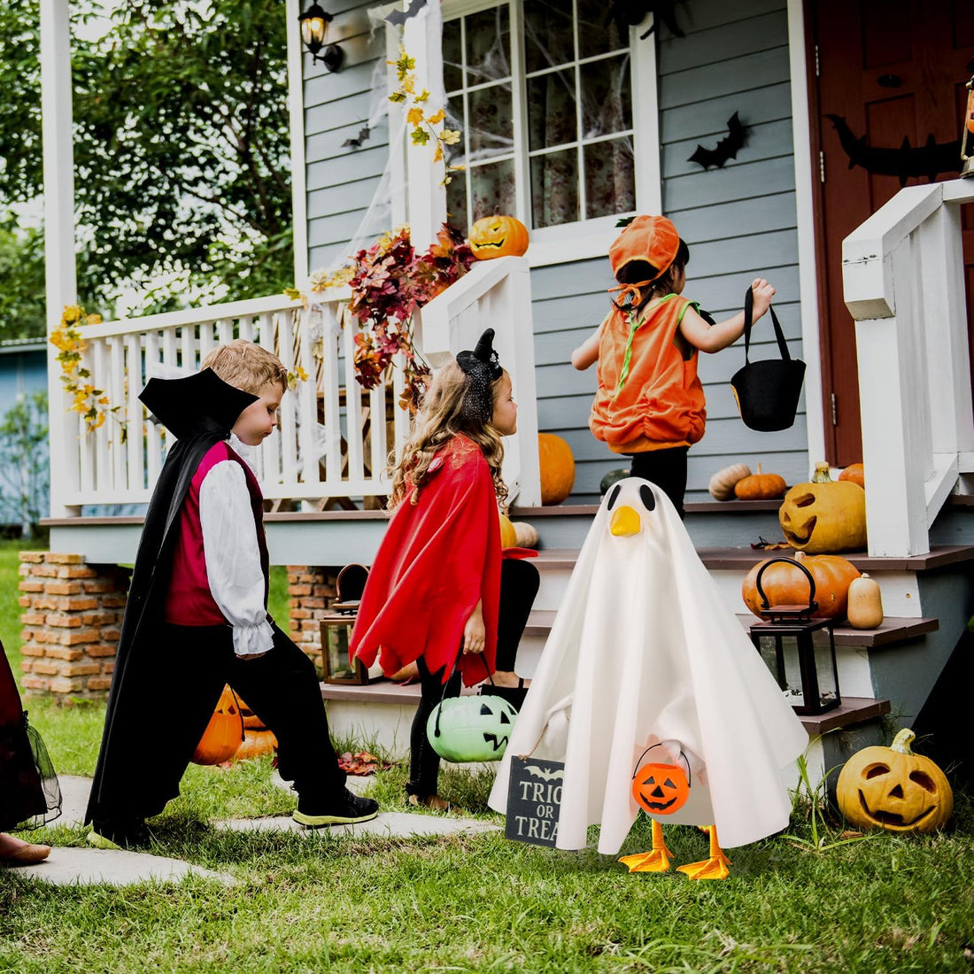 Halloween Goose Outfit Ghost Porch Goose Costume for Outdoor Decor