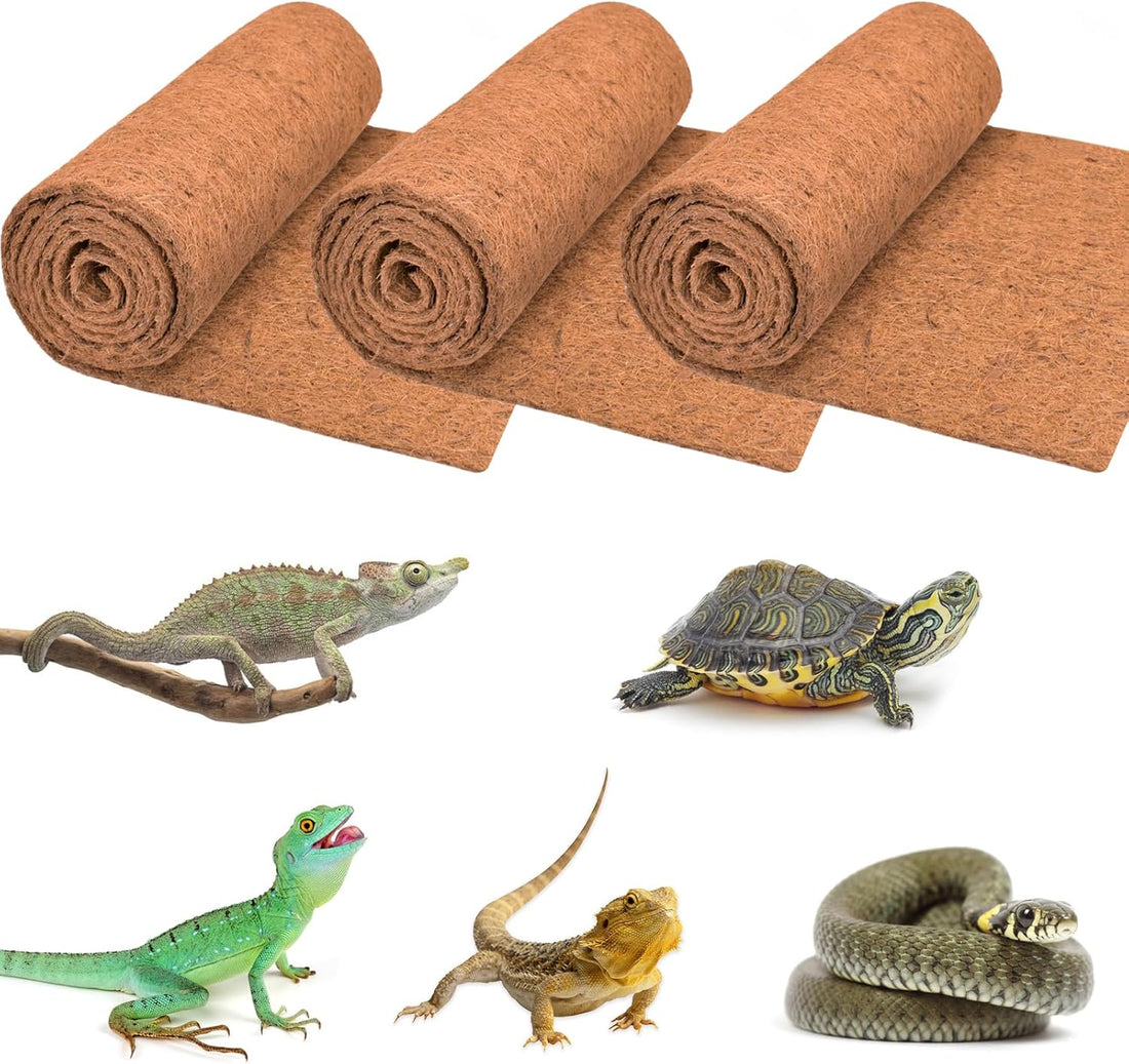 ZeeDix 10 Pcs Reptile Carpet 12x12 Inch Coconut Fiber Mat for Tank