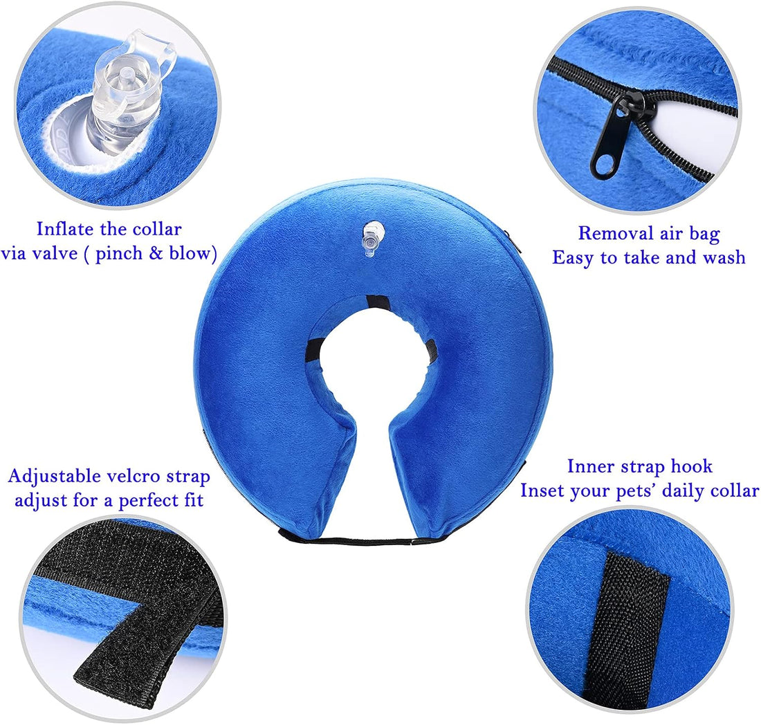 Inflatable Dog Collar, Soft Dog Cone for Dogs After Surgery
