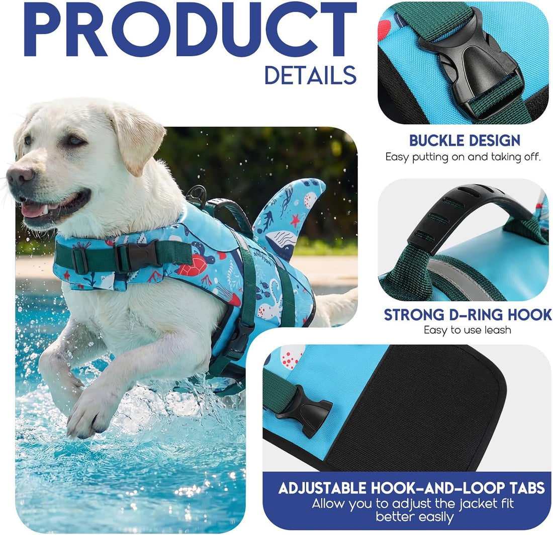 ASENKU Dog Life Jacket - Pet Safety Vest for Swimming & Boating