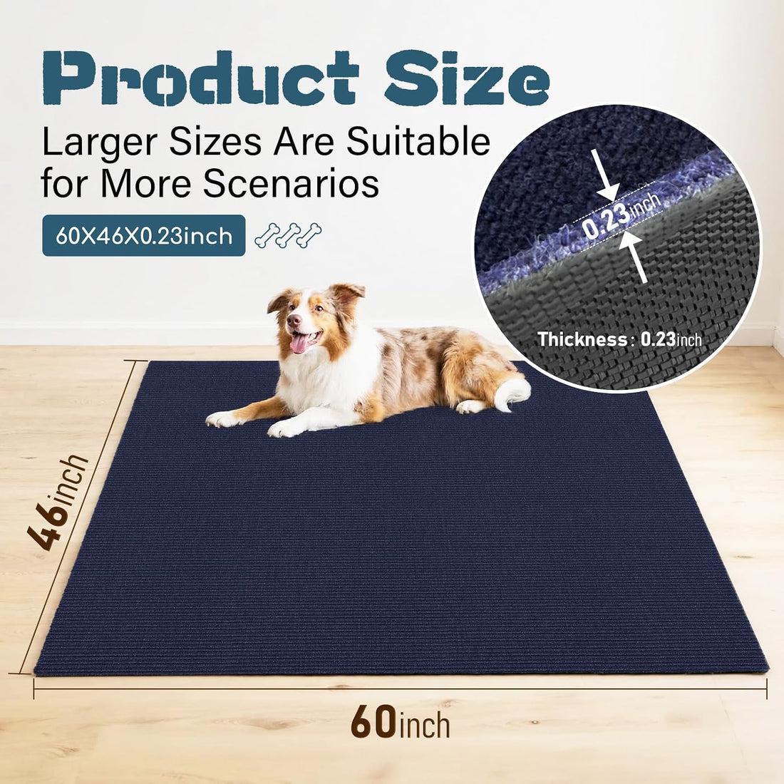 46" X 60" X 0.23'' Waterproof Mat for Under Dog Crate
