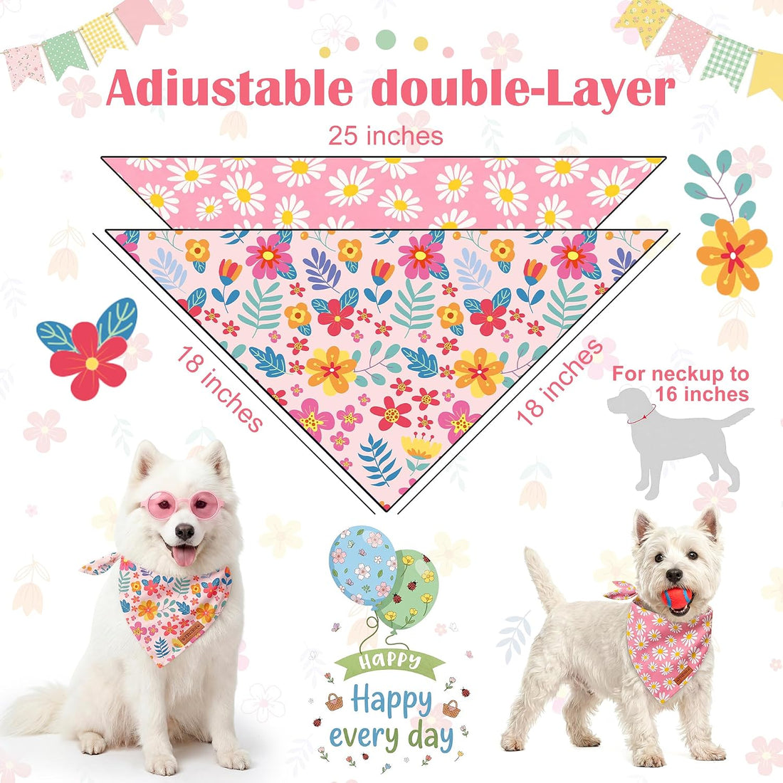 Fall Halloween Dog Bandanas Reversible Pumpkin Leaves Bibs Scarf