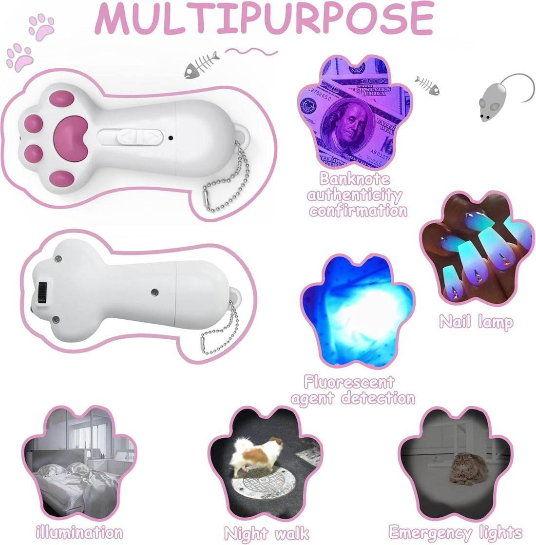 FYNIGO Interactive Cat Toys for Indoor Cats and Dogs,7 in 1 USB