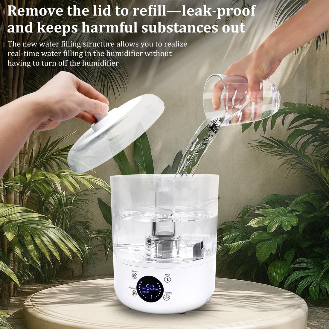 4L Reptile Humidifier Fogger, Humidity Sensor, Timer, 3 Mist Levels