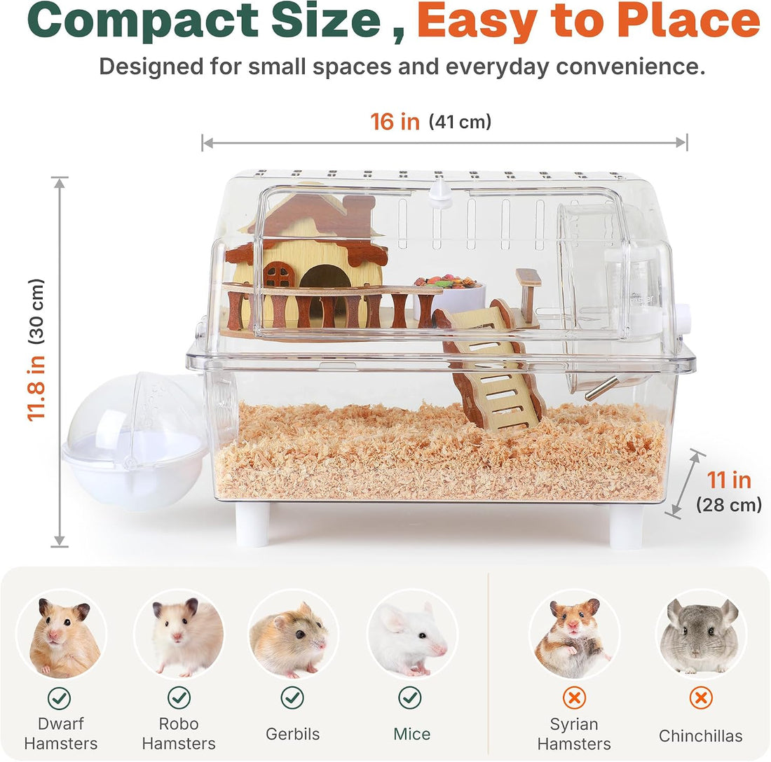 8-in-1 Hamster Cage Kit, 16 x 11 x 11.8 in