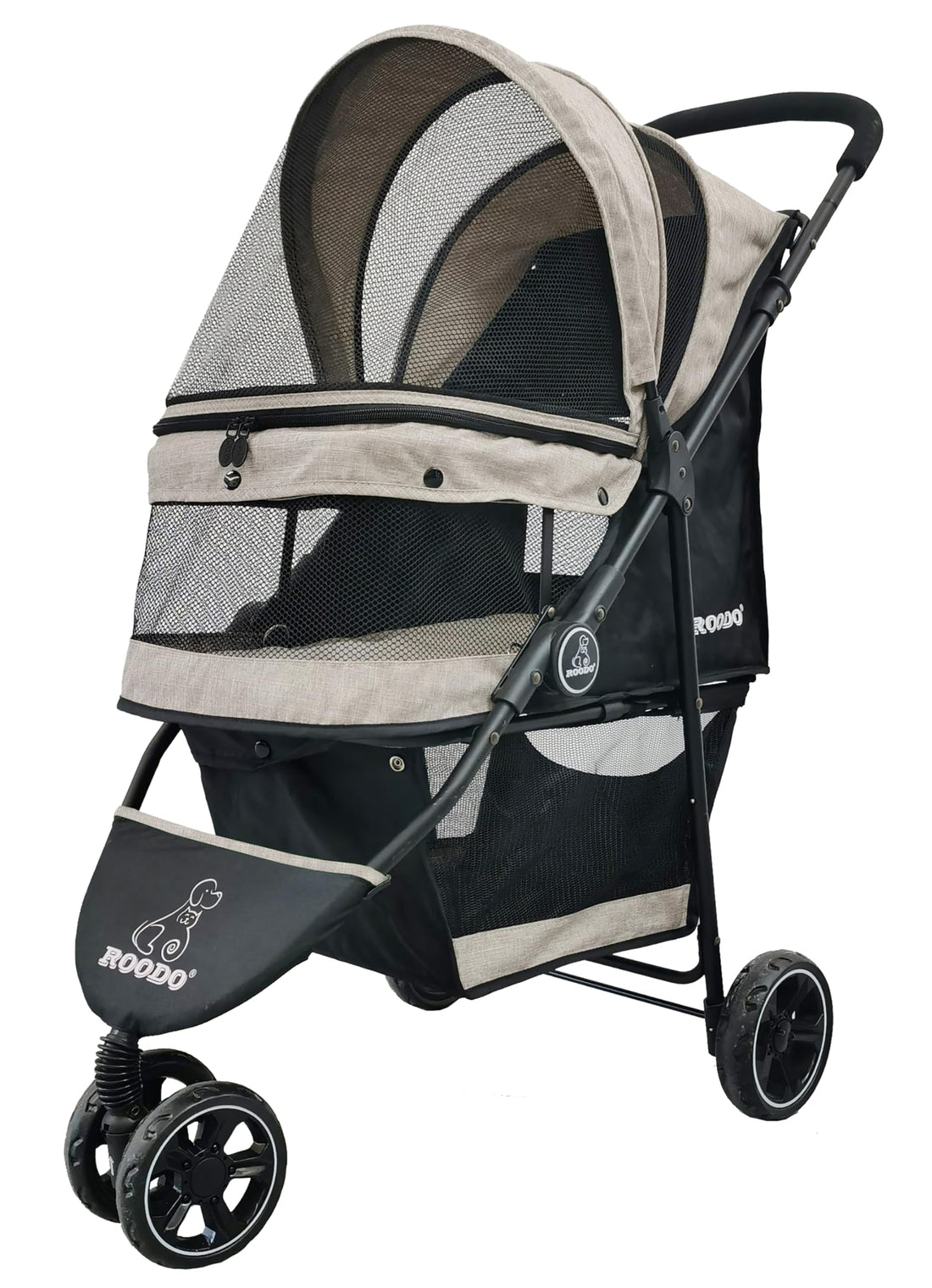 ROODO 3 Wheel Dog Pet Cat Stroller Best Lightweight Foldable Compact