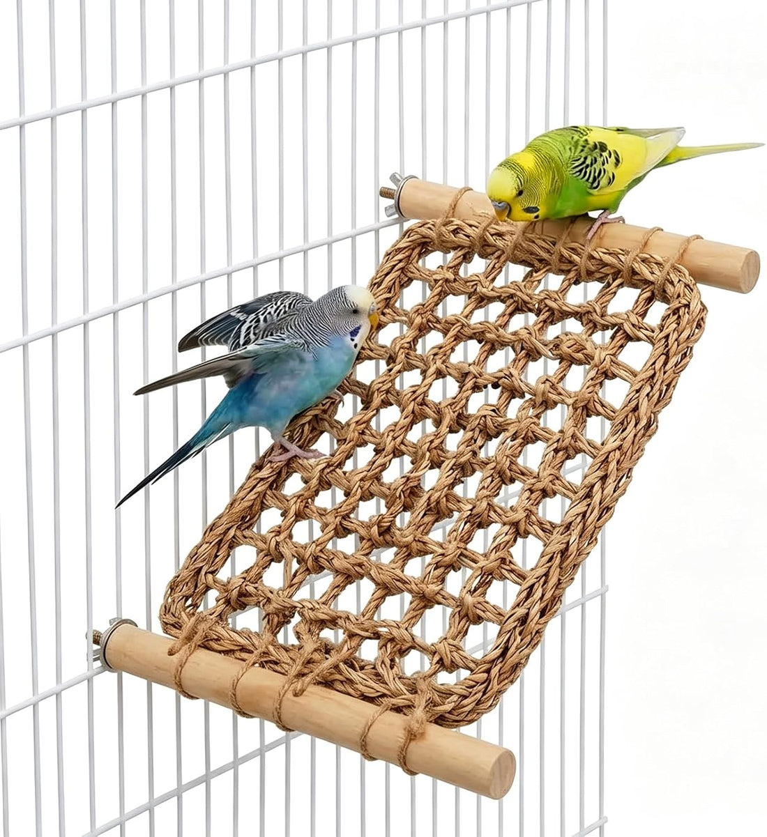 Bird Seagrass Mat Parrot Climbing Net Ladder Bridge Chew Toy
