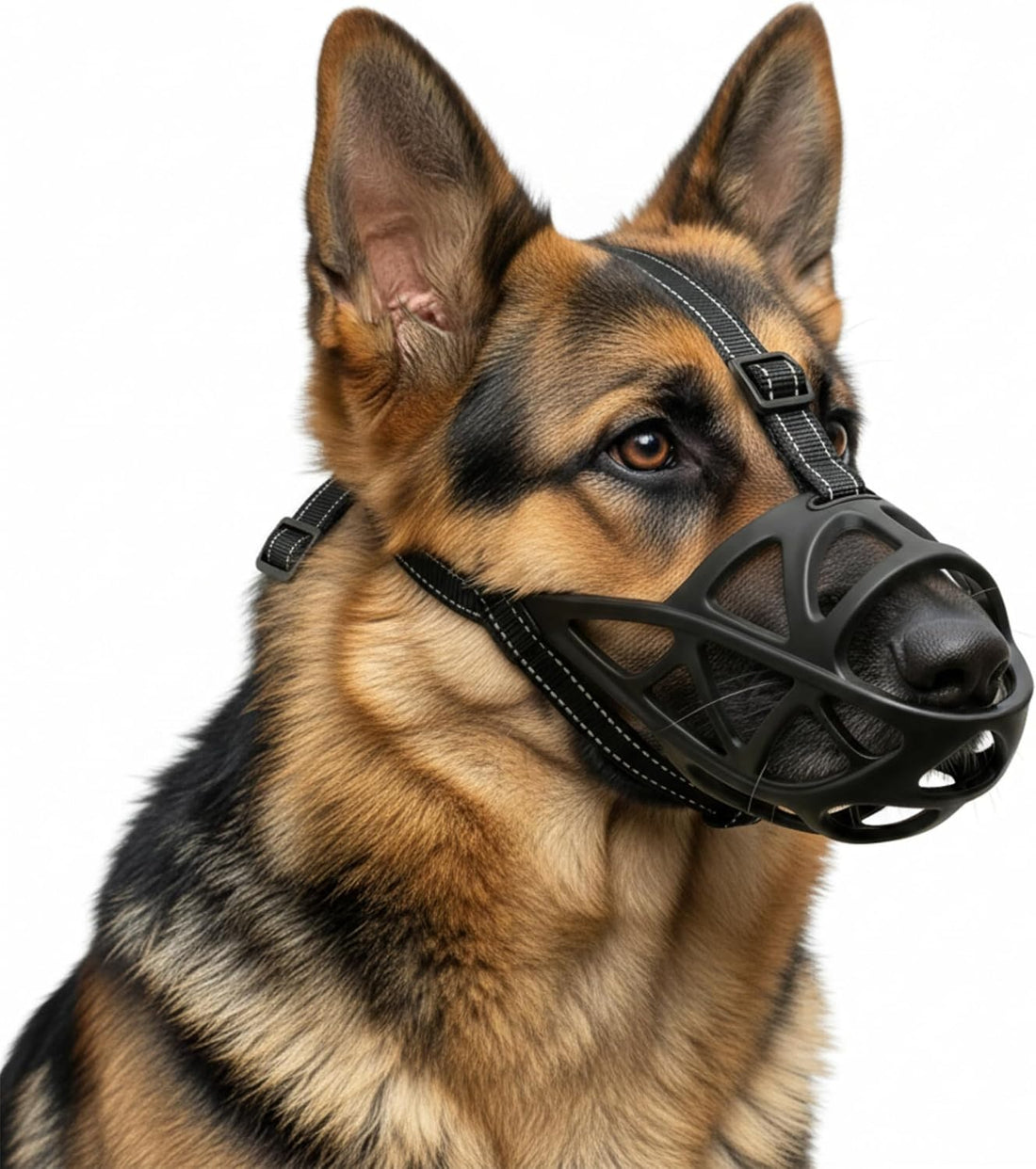 Dog Muzzle, Adjustable Pet Mask with Reflective, Breathable Pet Mask
