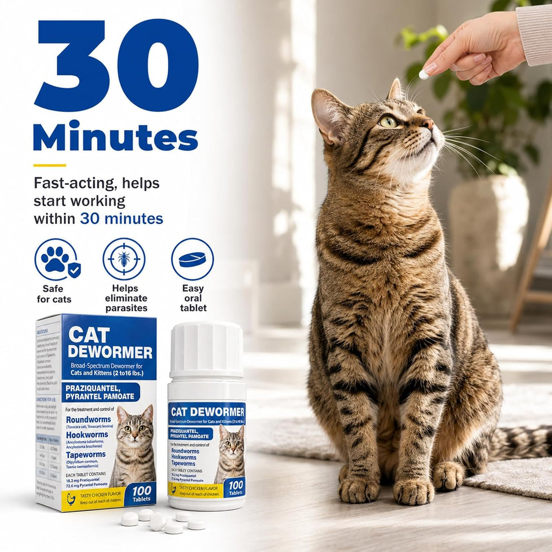 Dewormer for Cat and Kittens ,for tapeworms, hookworms