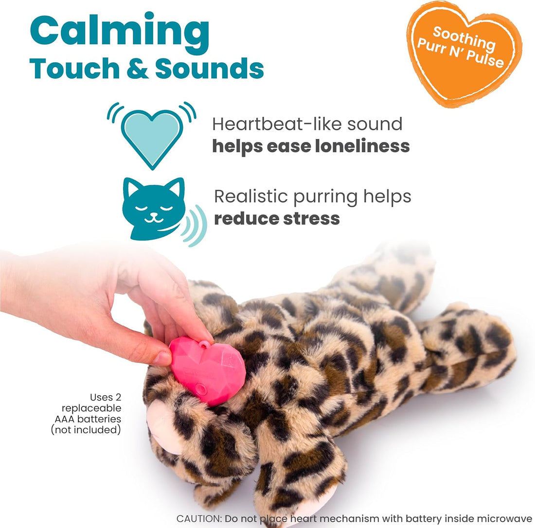Catstages Calming Kitty Pal Cat Toy - Plush with Purring, Heartbeat