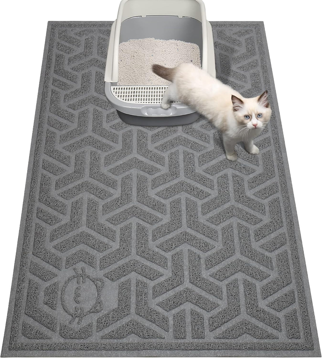 UPSKY Waterproof Cat Litter Mat Large 35" x 24" Soft on Kitty Paws