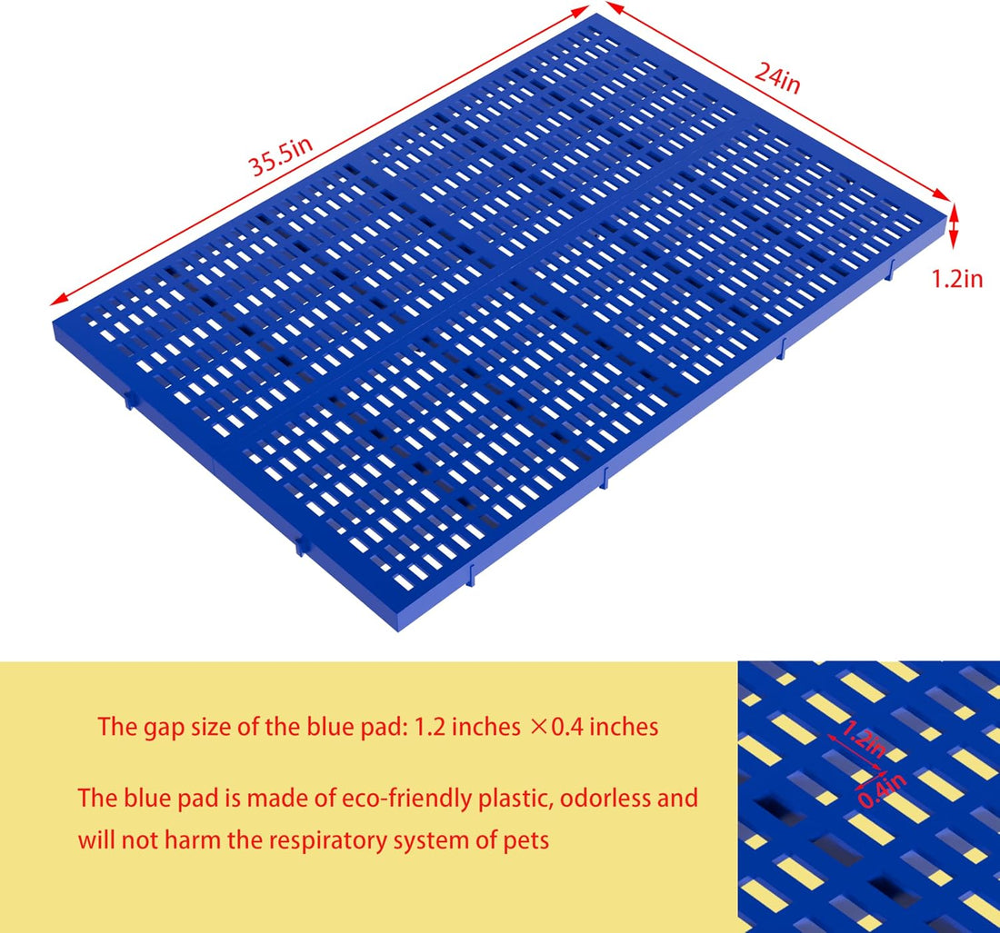 Dog Crate Floor Fence, Blue, 37in