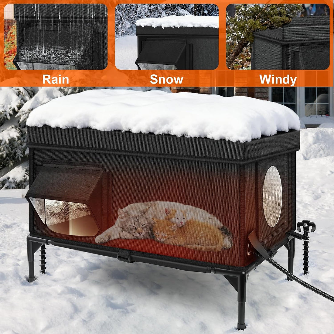Outdoor Cat House Weatherproof
