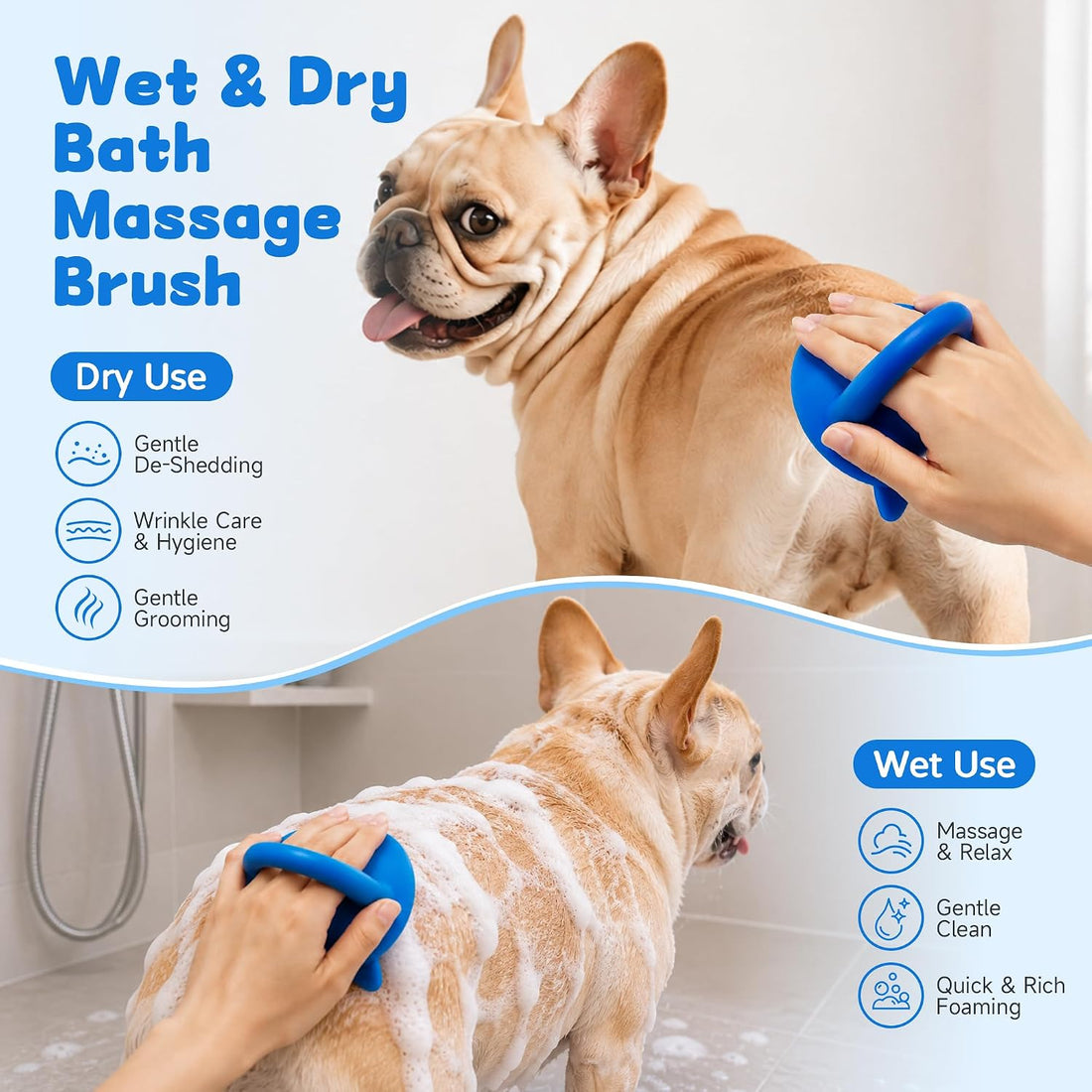 Silicone Nub Brush – Corkscrew Tail Dog Brush for Bulldog