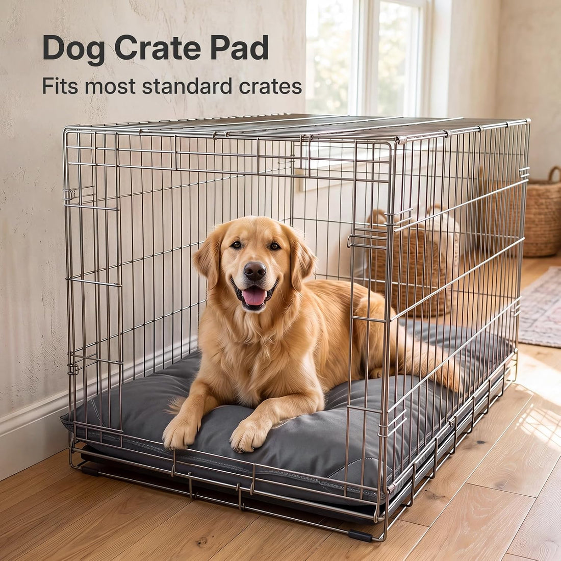 Veehoo Indestructible Dog Bed for Crate, Armored Chew Proof Dog Pad