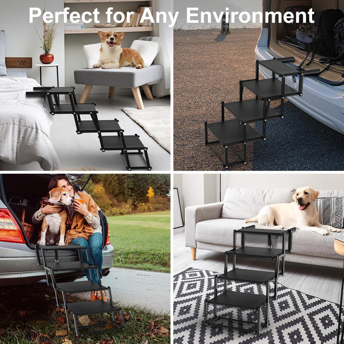 Extra Wide Dog Stairs for Large Dogs