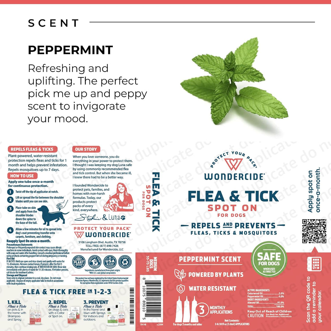 Wondercide - Flea Tick & Mosquito Dog Spot On