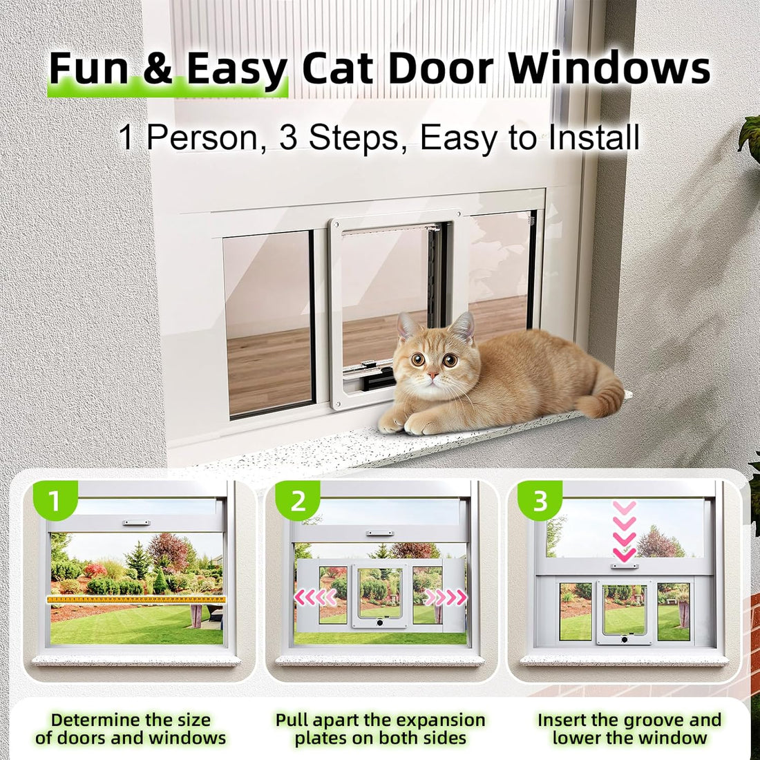 NIAOMAOGOU Cat Door for Window