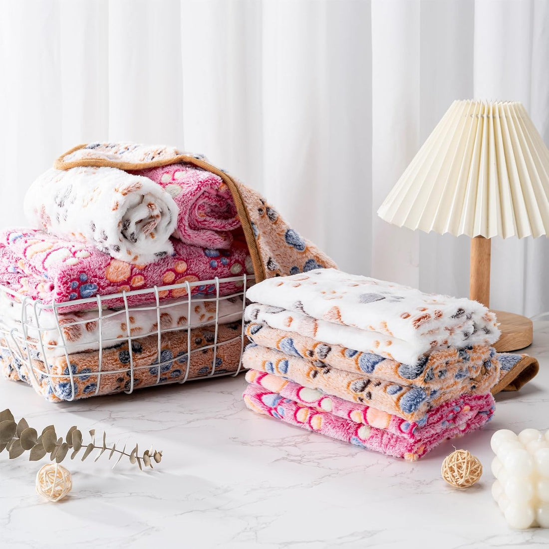 1 Pack 3 Blankets Super Soft Fluffy Premium Fleece Pet Blanket