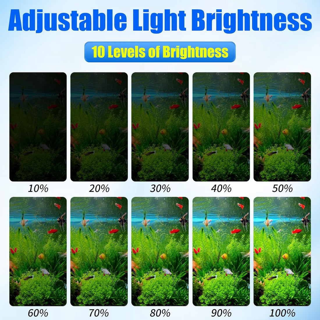 AQUANEAT LED Aquarium Light, with Dimmer for 12-16 Inch Fish Tank
