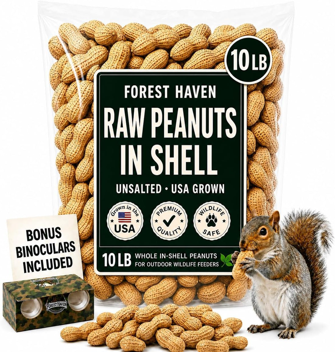 Forest Haven Premium Raw Peanuts for Squirrels