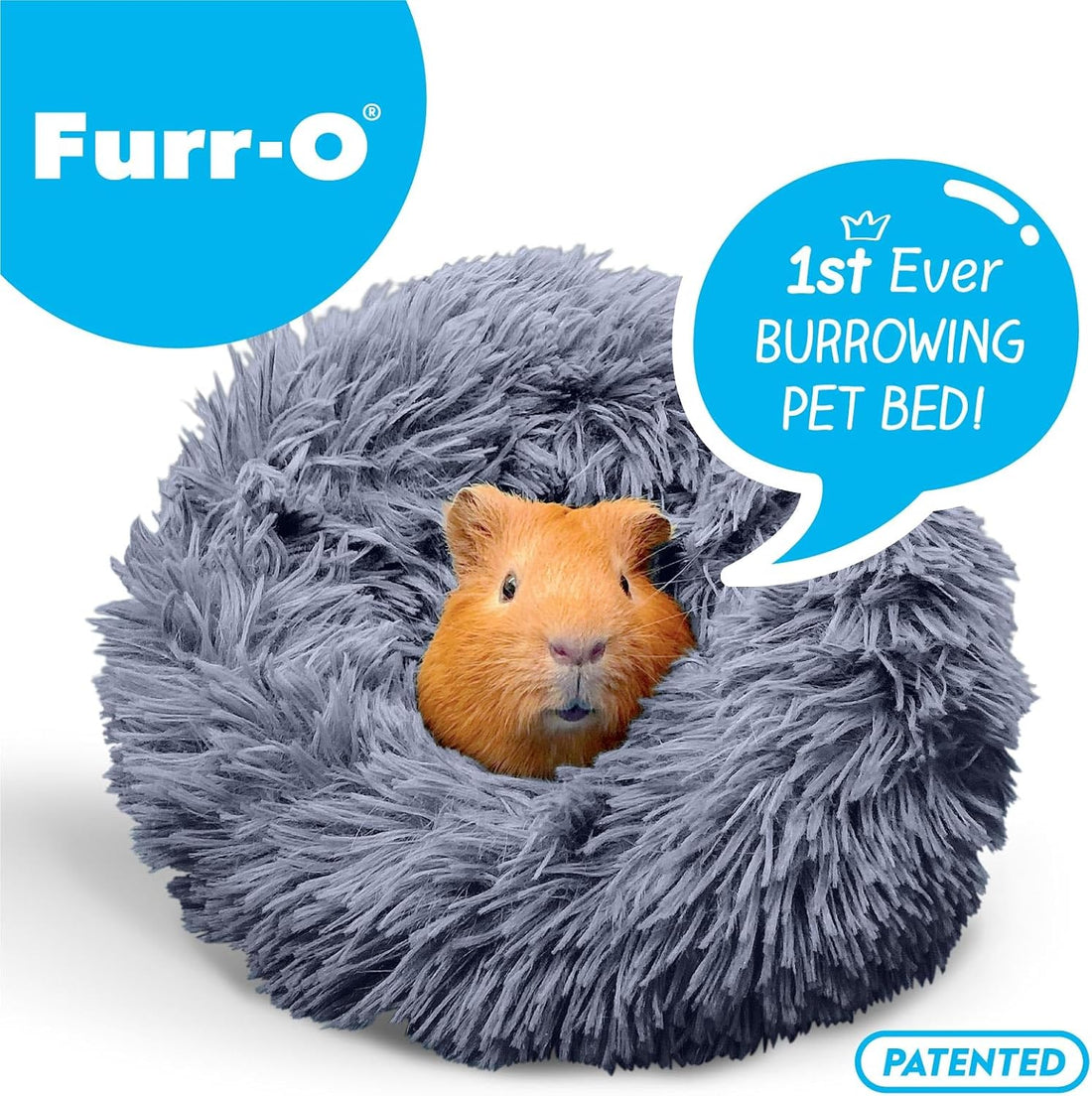 Paw Inspired Furr-O Burrowing Pet Bed Enrichment, Removable Base