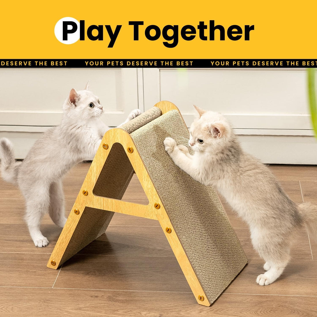 Conlun Vertical Cat Scratcher | A-Frame Scratching Pad for Kittens