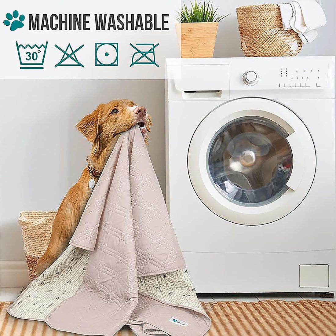 PetAmi Waterproof Couch Cover for Dog Nonslip Bed Sofa Blanket, 52x82