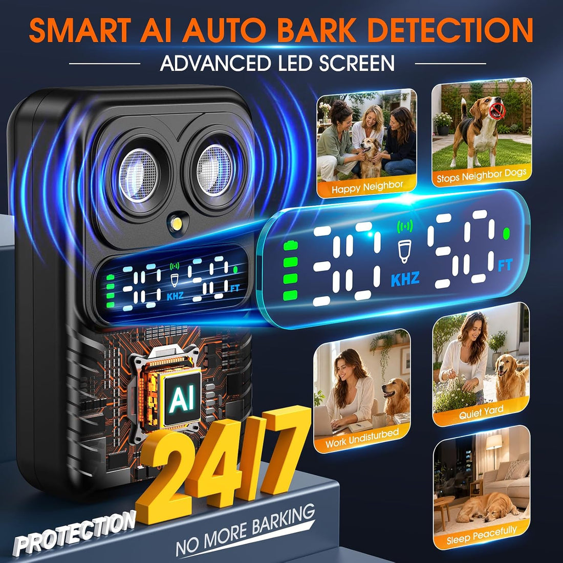 Automatic Bark Control Box, Smart Dog Bark Deterrent Device