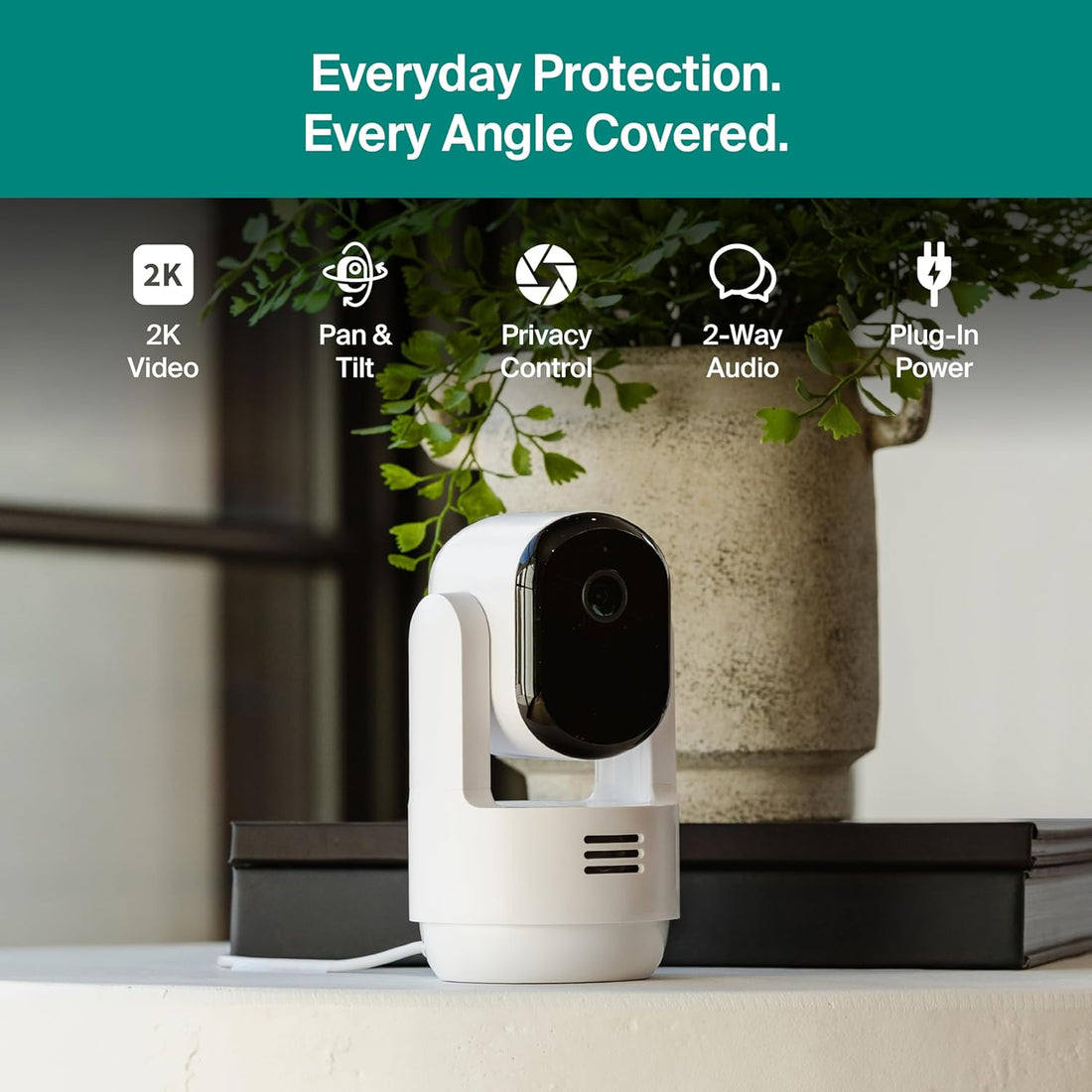 Arlo Essential Indoor Pan Tilt Security Camera 2K