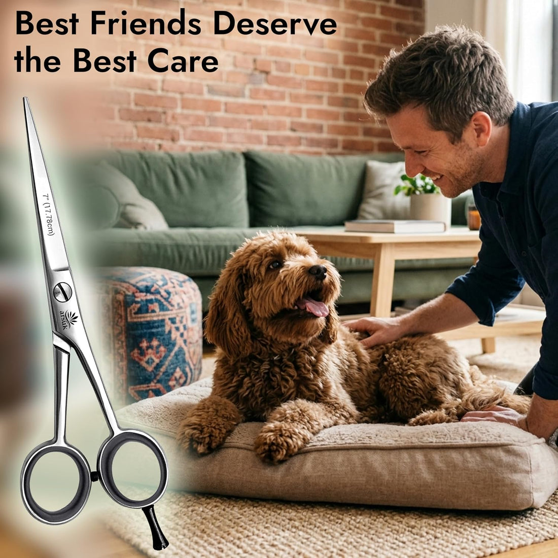 ARSUK Dog Grooming Scissors 7-Inch Professional Japanese Stainless