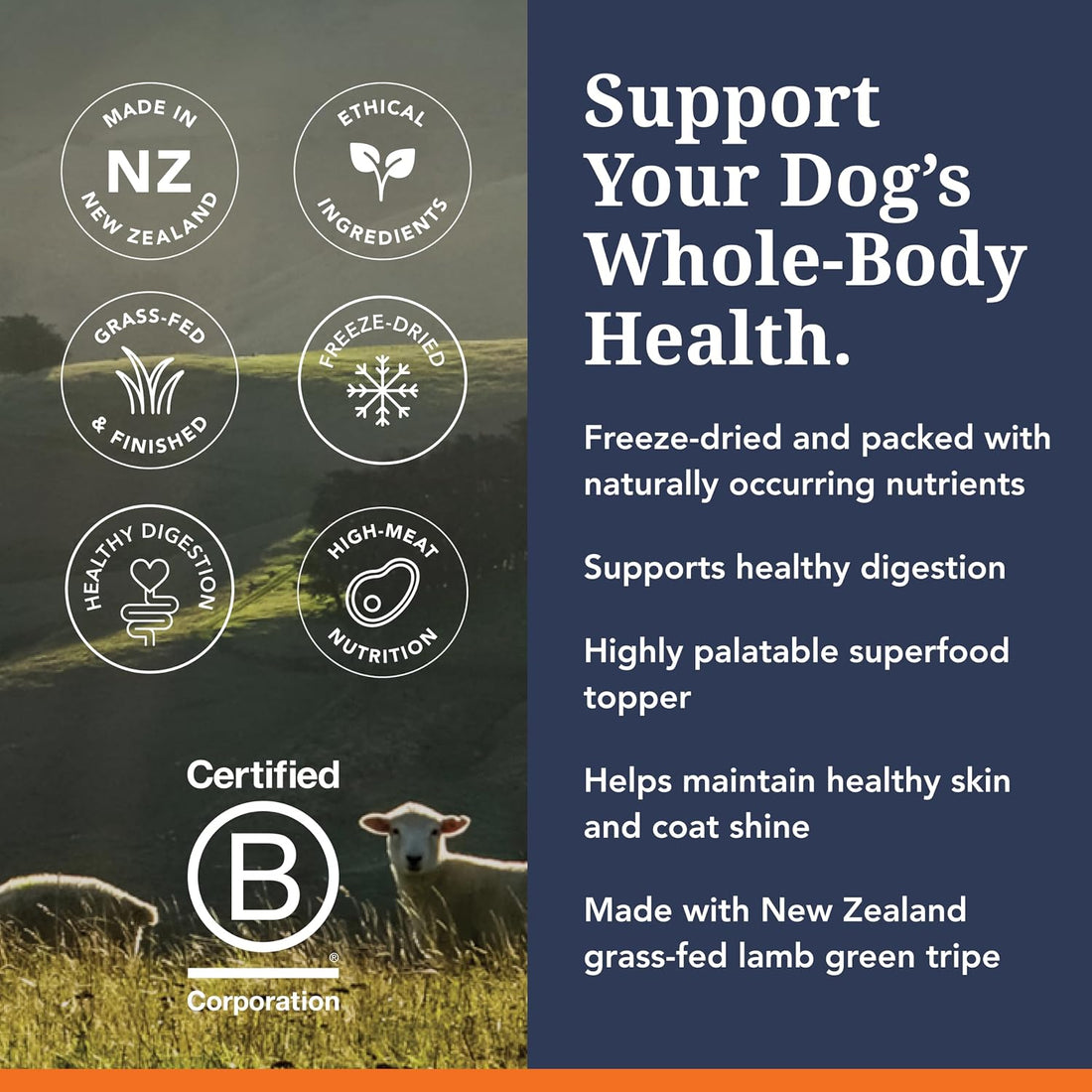 K9 Natural Freeze Dried Dog Food Topper with Verified Ingredients