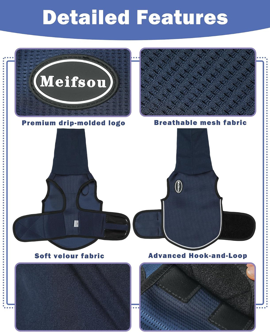 Meifsou Dog Anxiety Vest with Hood