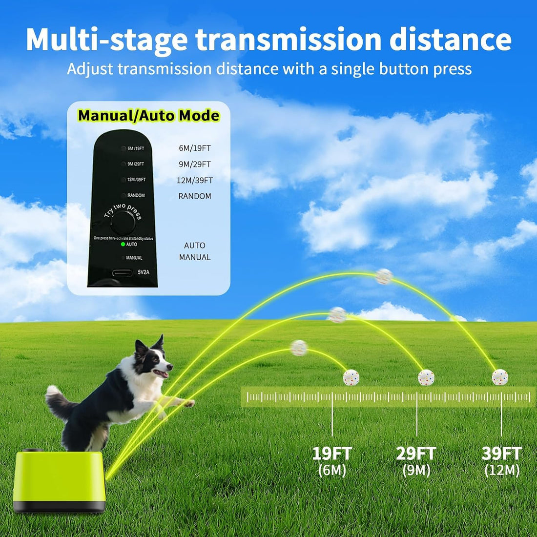 Automatic Dog Ball Launcher: Upgraded Auto/Manual Pet Ball Thrower