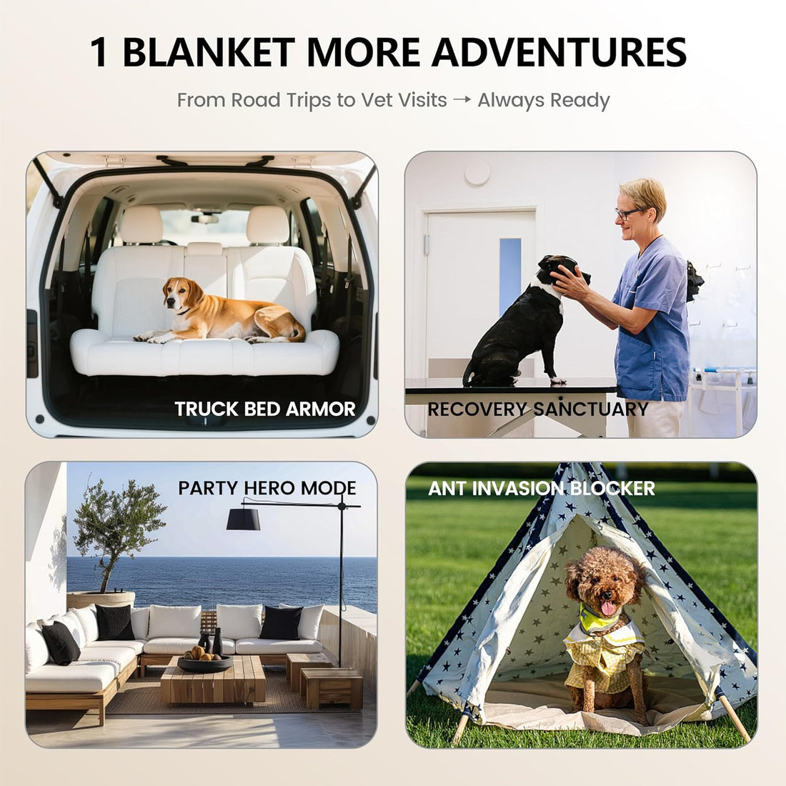 gogobunny 100% Double Sided Waterproof Dog Blanket Soft Pet Bed Cover