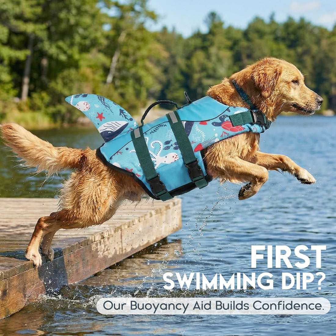 ASENKU Dog Life Jacket - Pet Safety Vest for Swimming & Boating