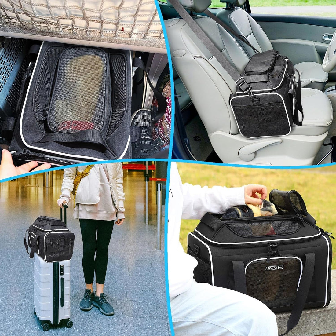 Petskd Top-Expandable Pet Carrier 18x11x11 Inches Delta American