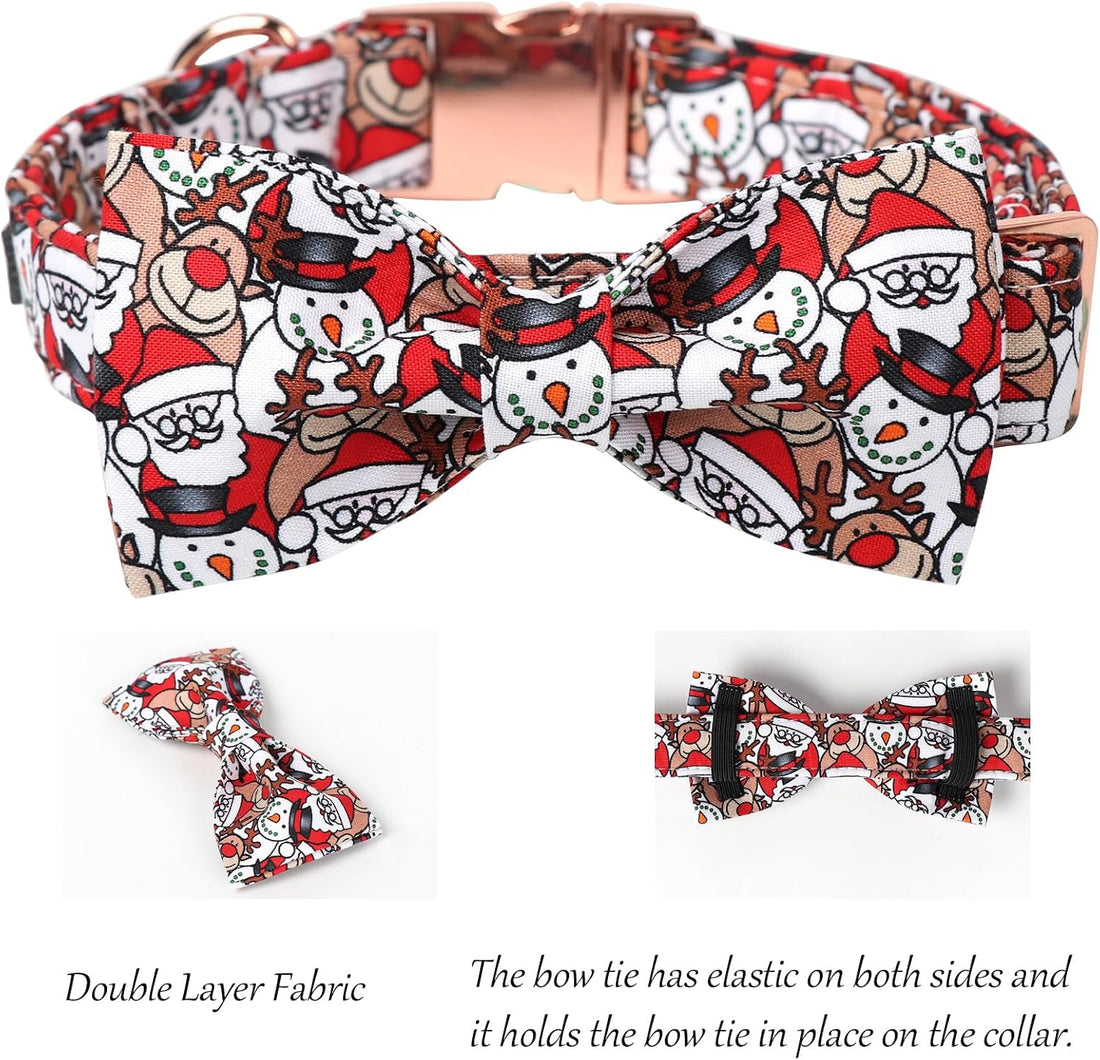 Lionet Paws Christmas Dog Bowtie Collar