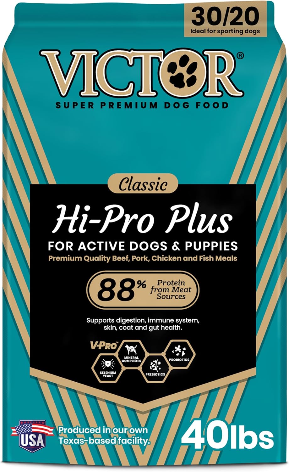 VICTOR Hi-Pro Plus Dry Dog Food - High Protein Gluten Free Dry Kibble