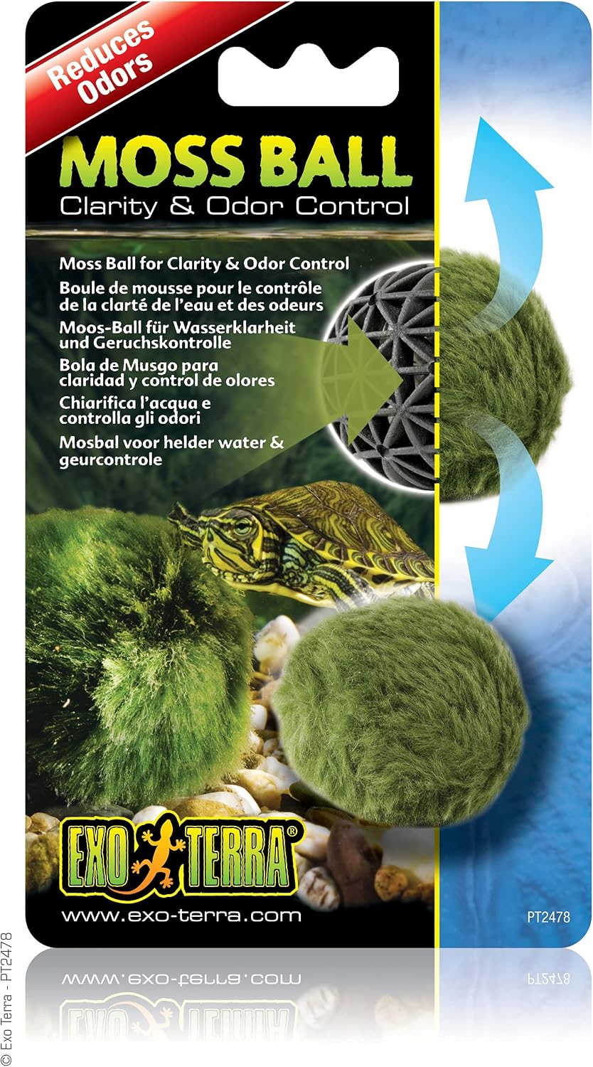 Exo Terra Moss Ball Water Clarity & Odor Control for Aqua-Terrariums