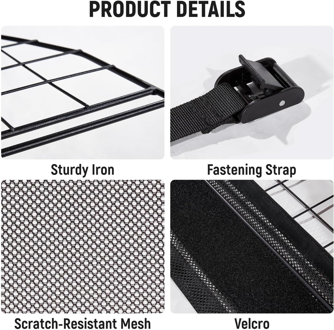 YJGF Dog Car Barrier for SUV,Width-Adjustable Dog Car Divider Net