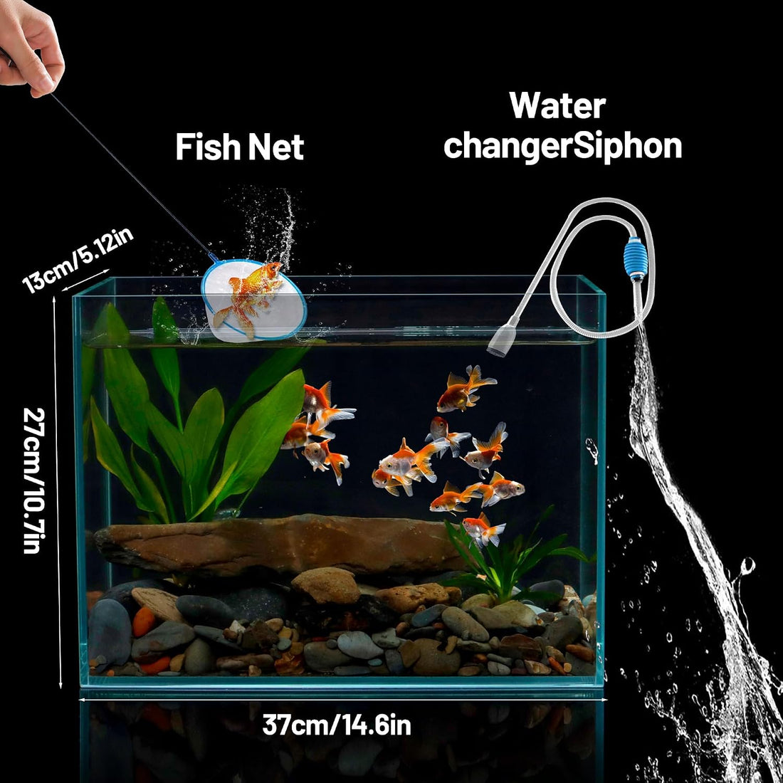3.5 Gallon Rimless Aquarium, Ultra Clear Nano Betta Tank