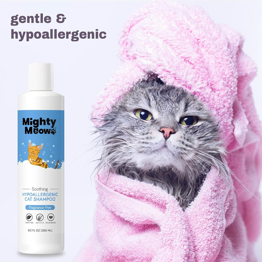 Mighty Meow Soothing Hypoallergenic Cat Shampoo