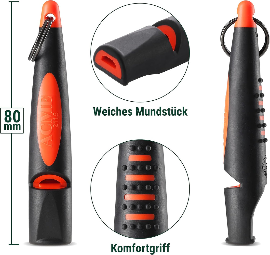 ACME Alpha 210.5 Dog Training Whistle with Enhanced Ergonomic Grip.