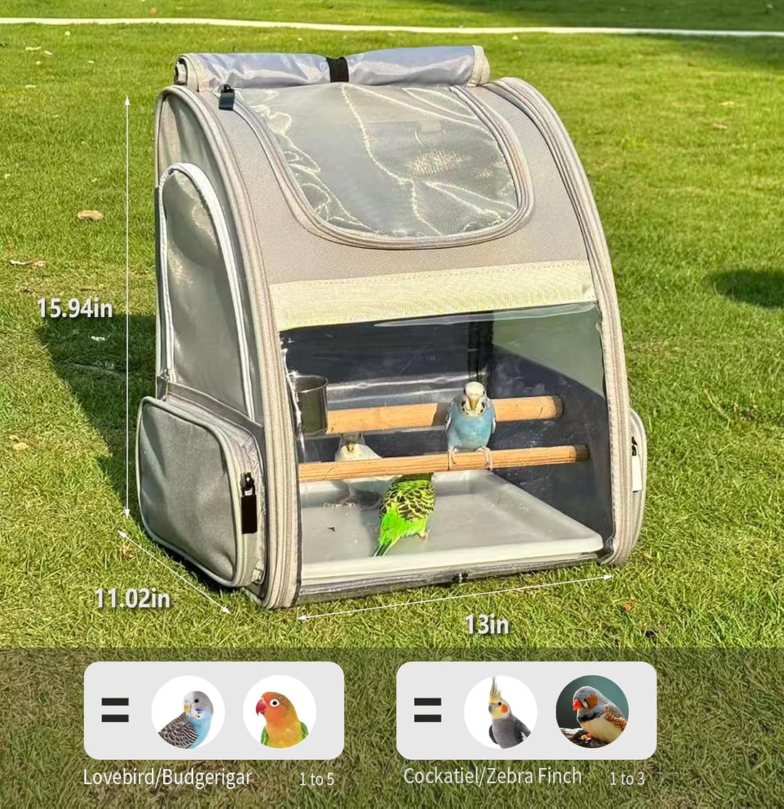 Bird Carrier,Travel Bird Cage,Bird Backpack for Small Birds