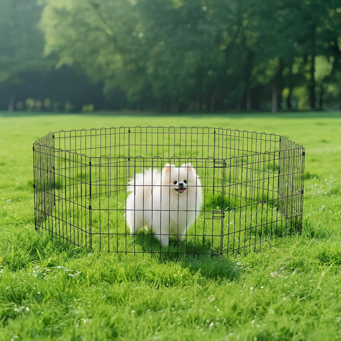 Foldable Octagonal Metal Exercise Dog Playpen