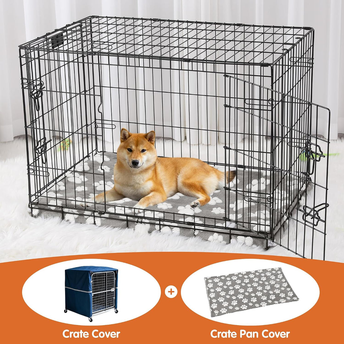 BALAPET Washable Dog Crate Pan Cover