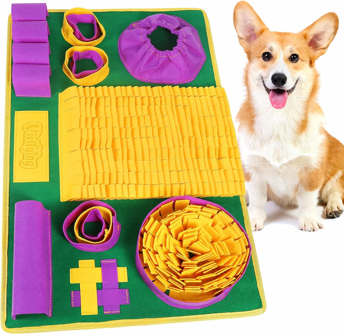 Vivifying Snuffle Mat for Dogs, Interactive Dog Puzzle Toy for Boredom