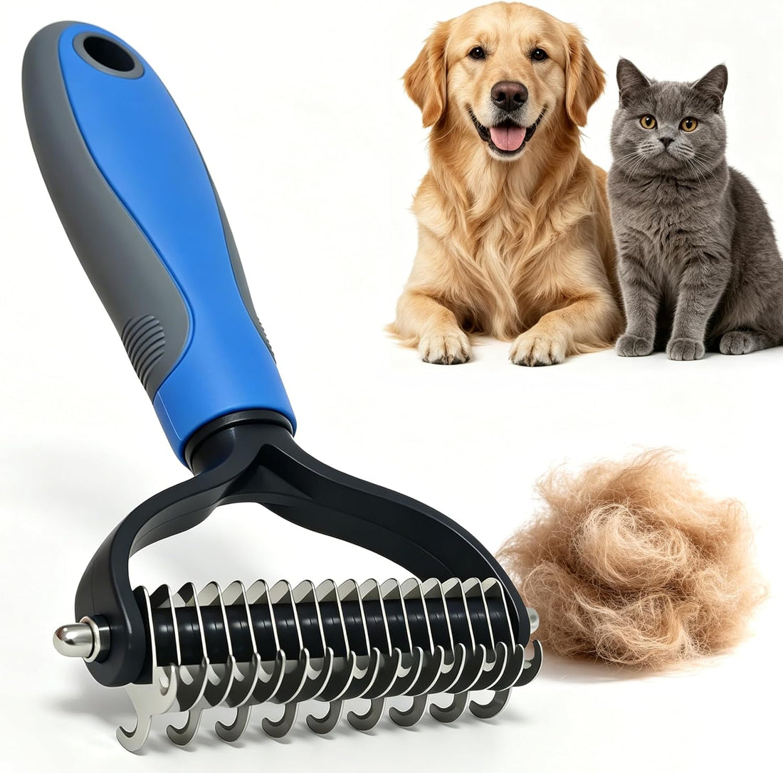 Deshedding Dog Brush for Shedding & Cat Undercoat Rake Pet Grooming